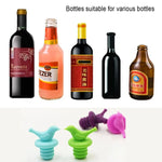 2 Peças de Rolhas Criativas para Garrafas de Vinho e Cerveja em Silicone Estilo Pássaro, Entrega de Cor Aleatória, 10 Peças em Forma de Pássaro