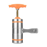 Máquina de Massas Manual Pequena de Aço Inoxidável com 3 Moldes, Estilo de Prensagem, Máquina de Massas de Mão, 3 Moldes
