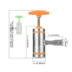 Máquina de Massas Manual Pequena de Aço Inoxidável com 3 Moldes, Estilo de Prensagem, Máquina de Massas de Mão, 3 Moldes