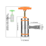 Máquina Manual Pequena para Fazer Massa com 5 Moldes em Aço Inoxidável, Estilo Prensa, Portátil