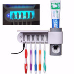 Dispensador Automático de Pasta de Dentes Esterilizador UV Ultravioleta para Escova de Dentes com Suporte de Armazenamento