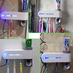 Dispensador Automático de Pasta de Dentes Esterilizador UV Ultravioleta para Escova de Dentes com Suporte de Armazenamento