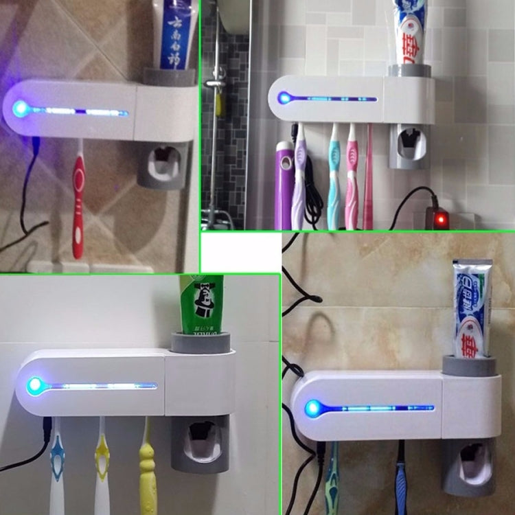 Dispensador Automático de Pasta de Dentes Esterilizador UV Ultravioleta para Escova de Dentes com Suporte de Armazenamento