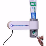Dispensador Automático de Pasta de Dentes Esterilizador UV Ultravioleta para Escova de Dentes com Suporte de Armazenamento