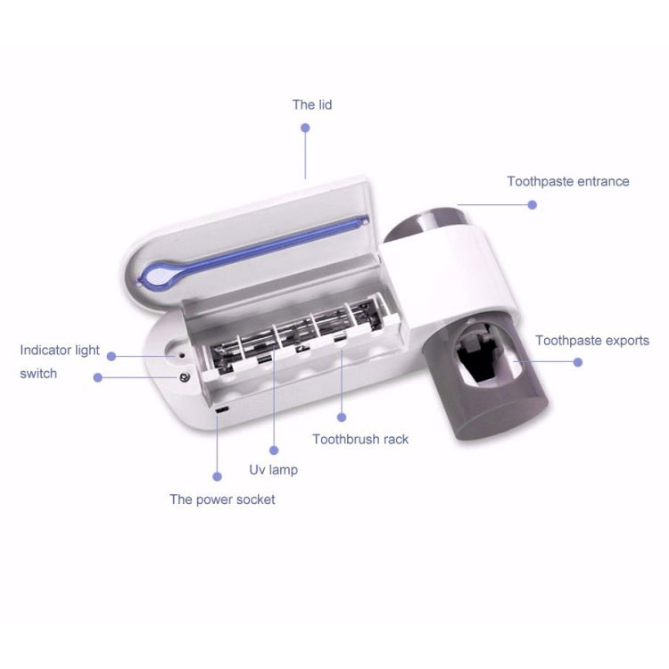 Dispensador Automático de Pasta de Dentes Esterilizador UV Ultravioleta para Escova de Dentes com Suporte de Armazenamento