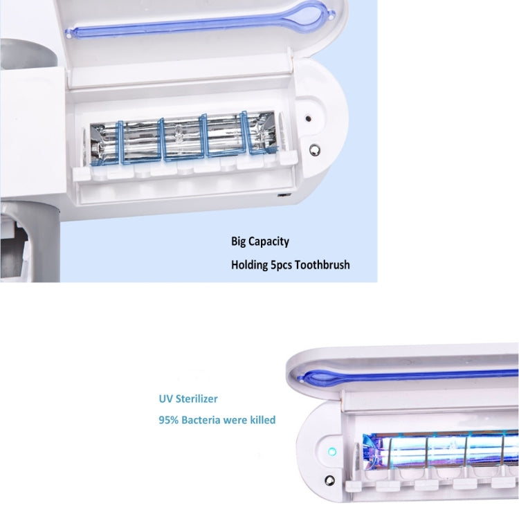 Dispensador Automático de Pasta de Dentes Esterilizador UV Ultravioleta para Escova de Dentes com Suporte de Armazenamento