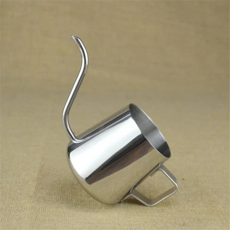 Cafeteira Manual com Bico Longo e Estreito em Aço Inoxidável 304 com Alça Suspensa, 250ML