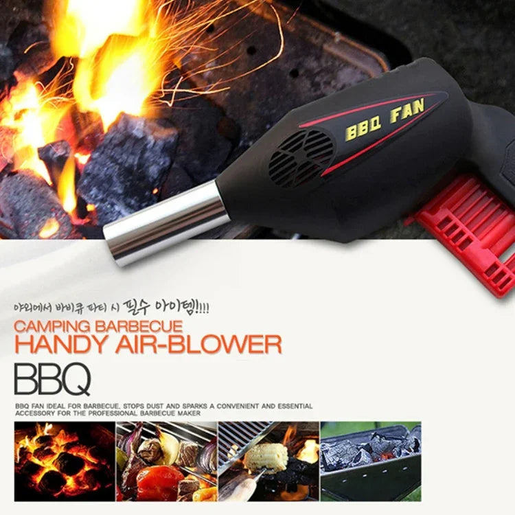 Soprador Portátil para Churrasco ao Ar Livre Ferramenta Manual de Pressão para Churrasco