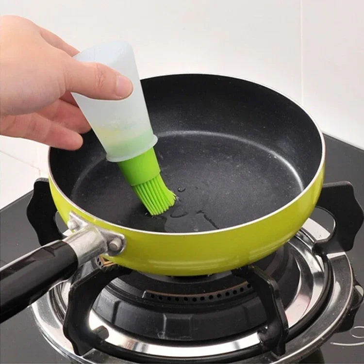 Pincel de Silicone para Óleo de Cozinha Escova para Grelha Garrafa de Óleo, Entrega em Cor Aleatória, 11.5x5cm