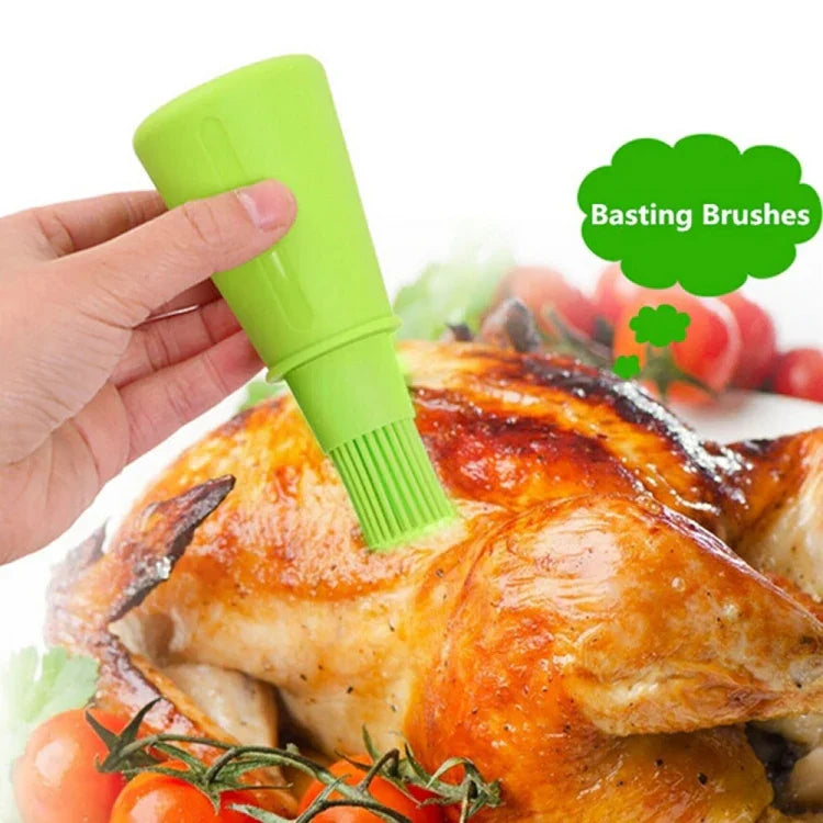 Pincel de Silicone para Óleo de Cozinha Escova para Grelha Garrafa de Óleo, Entrega em Cor Aleatória, 11.5x5cm