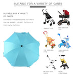 Guarda-chuva Ajustável Laciness para Carrinhos de Golfe, Carrinhos de Bebé e Cadeiras de Rodas para Proteção contra Chuva e Sol, Azul Celeste, Rosa