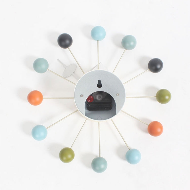 Relógio de Parede Criativo com Bolas Circulares Minimalistas e Fundo Estiloso, Relógio de Decoração, Relógio Roda Gigante