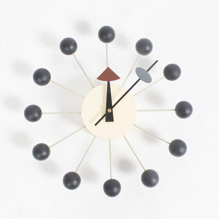 Relógio de Parede Criativo com Bolas Circulares Minimalistas e Fundo Estiloso, Relógio de Decoração, Relógio Roda Gigante