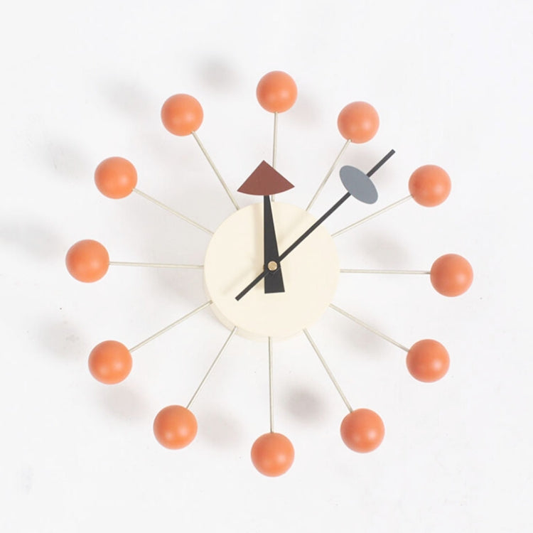 Relógio de Parede Criativo com Bolas Circulares Minimalistas e Fundo Estiloso, Relógio de Decoração, Relógio Roda Gigante