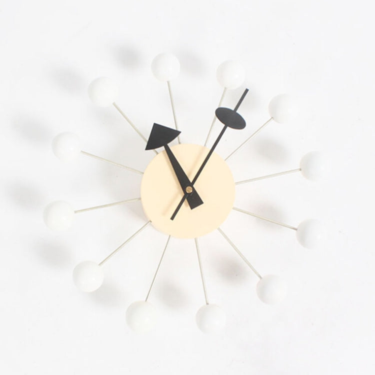 Relógio de Parede Criativo com Bolas Circulares Minimalistas e Fundo Estiloso, Relógio de Decoração, Relógio Roda Gigante