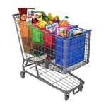 4 PCS / Conjunto de sacos para carrinho de supermercado em tecido não tecido, sacos de compras portáteis, sacos de compras