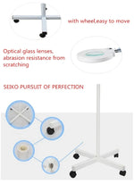 5X Lupa Dobrável com Braço Oscilante para Mesa com Luz para Tatuagem Facial, Sobrancelha, Salão de Unhas e Beleza, Luz Branca Fria