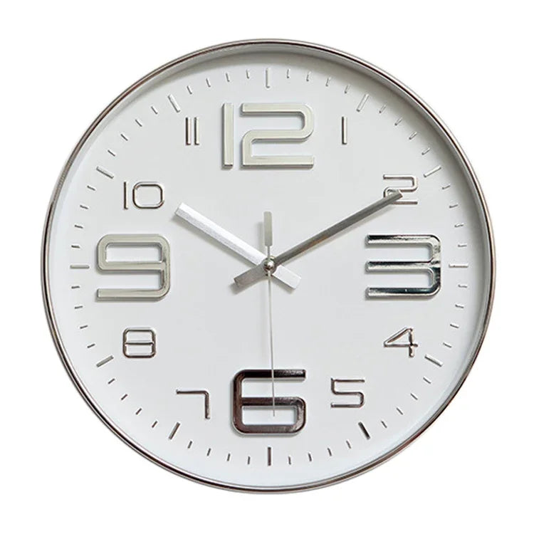Relógio de Parede de Quartzo Simples Moderno Criativo Decorativo Redondo de 12 polegadas para Sala de Estar