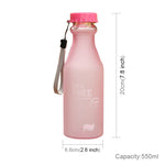 Garrafa Portátil de Refrigerante de Plástico à Prova de Fugas 550ml Simples para Estudantes, 550ml