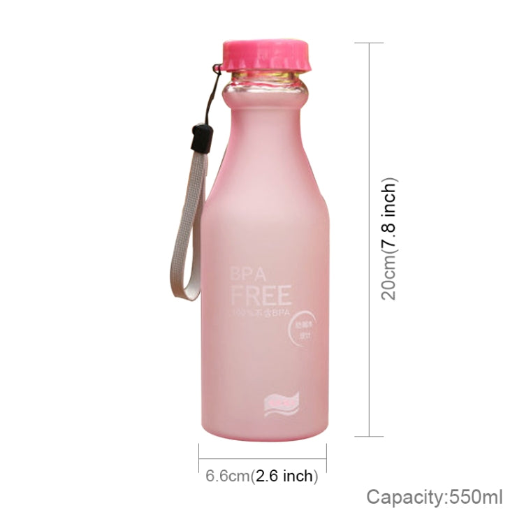 Garrafa Portátil de Refrigerante de Plástico à Prova de Fugas 550ml Simples para Estudantes, 550ml