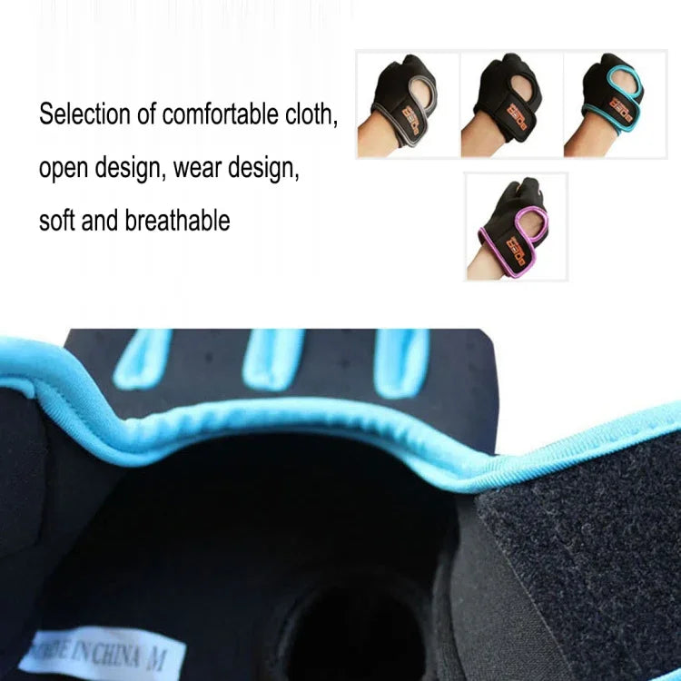 Luvas Unissexo de Meio Dedo para Exterior, Ciclismo, Antiderrapantes e Respiráveis, Luvas Desportivas, Tamanho: S, Palma: 16*12*3.0cm, Tamanho: S, Palma: 16*12*3.0cm