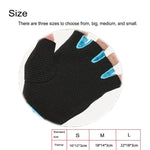 Luvas Unissexo de Meio Dedo para Exterior, Ciclismo, Antiderrapantes e Respiráveis, Luvas Desportivas, Tamanho: S, Palma: 16*12*3.0cm, Tamanho: S, Palma: 16*12*3.0cm