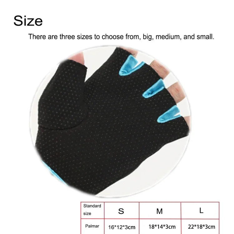 Luvas Unissexo de Meio Dedo para Exterior, Ciclismo, Antiderrapantes e Respiráveis, Luvas Desportivas, Tamanho: S, Palma: 16*12*3.0cm, Tamanho: S, Palma: 16*12*3.0cm