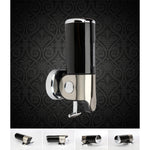 Dispensador Manual Duplo para Hotel Montado na Parede para Líquido de Lavagem, Champô e Sabonete, Capacidade: 1000ml, 1000ml/Prateado, 1000ml/Preto, 1000ml/Dourado, 1000ml/Transparente, 1000ml/Branco, 1000ml/Vermelho Escuro