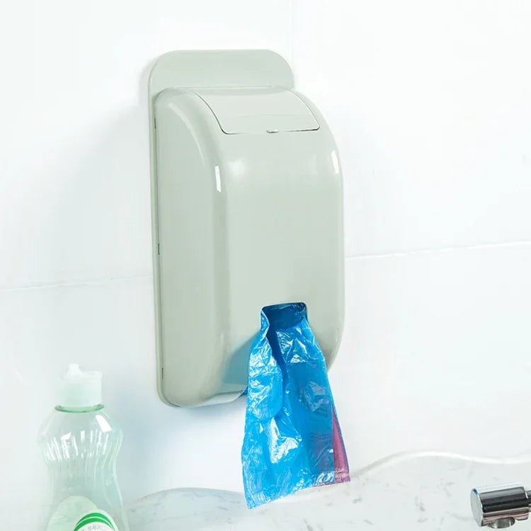 Caixa de Armazenamento para Sacos de Lixo de Extração para Pendurar na Parede, Tamanho: 30,0 x 14,0 x 10,0 cm, Entrega de Cor Aleatória, Caixa de Armazenamento Suspensa