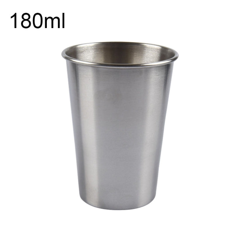 Copo de Vinho Breve em Aço Inoxidável Electropolido de Parede Simples 180ml (Prateado), 180ml