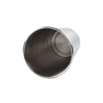 Copo de Vinho Breve em Aço Inoxidável Electropolido de Parede Simples 180ml (Prateado), 180ml