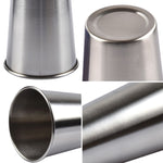 Copo de Vinho Breve em Aço Inoxidável Electropolido de Parede Simples 180ml (Prateado), 180ml