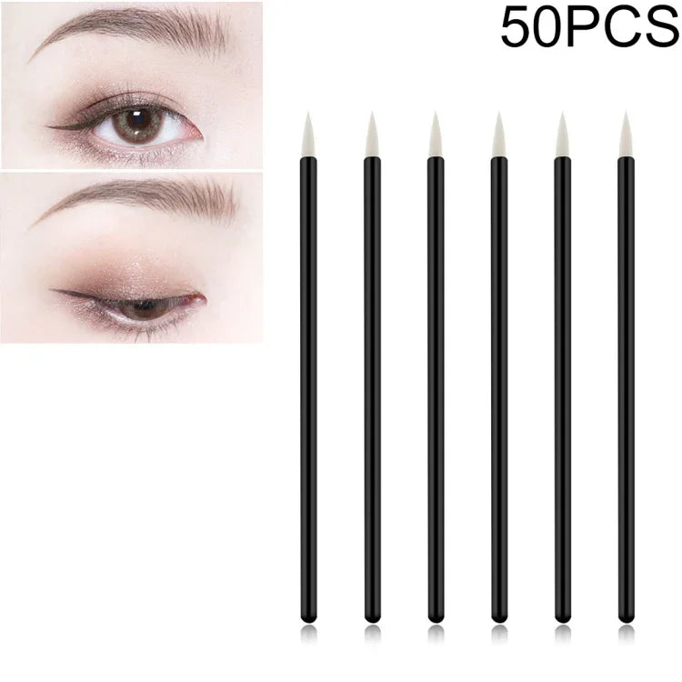 50 PCS Pincéis de Delineador, Pincéis de Maquilhagem para Olhos, Ferramentas de Estilo de Maquilhagem