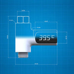 Termómetro passivo para água com visor LED rotativo 360 graus para banho de bebé BD-LS-01, Primeira geração