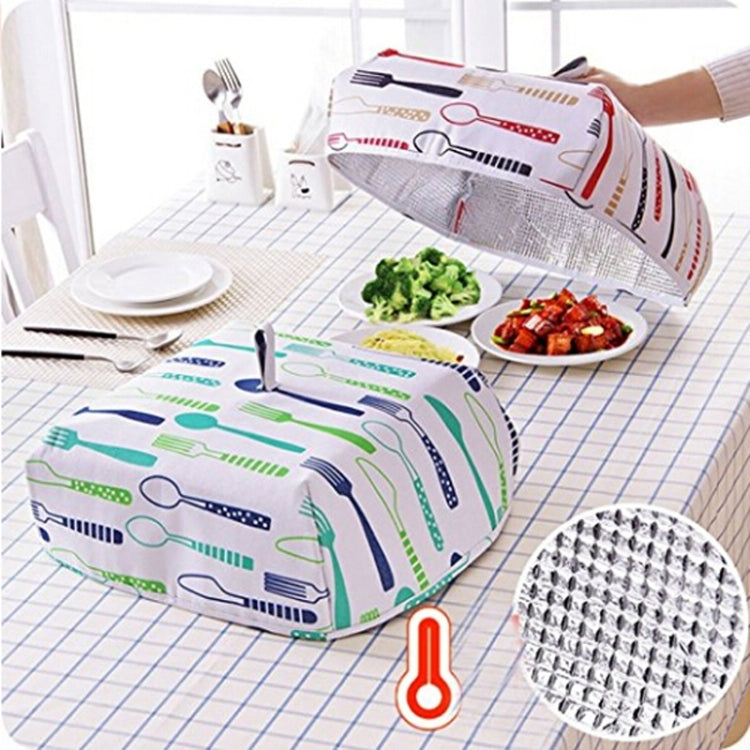 Capa Dobrável de Alumínio Espessado para Conservação de Alimentos, Tamanho: L (37 x 37 x 15cm), Tamanho: L Vermelho