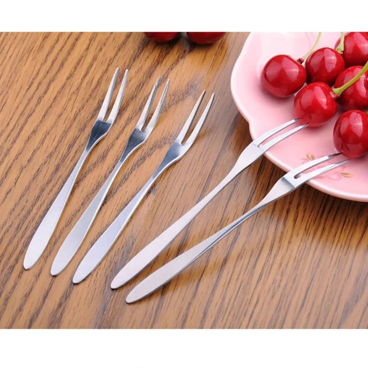 10 PCS Garfos para Fruta em Aço Inoxidável Criativos Pequenos Garfos para Fruta Ecológicos, 10 PCS Garfos para Fruta