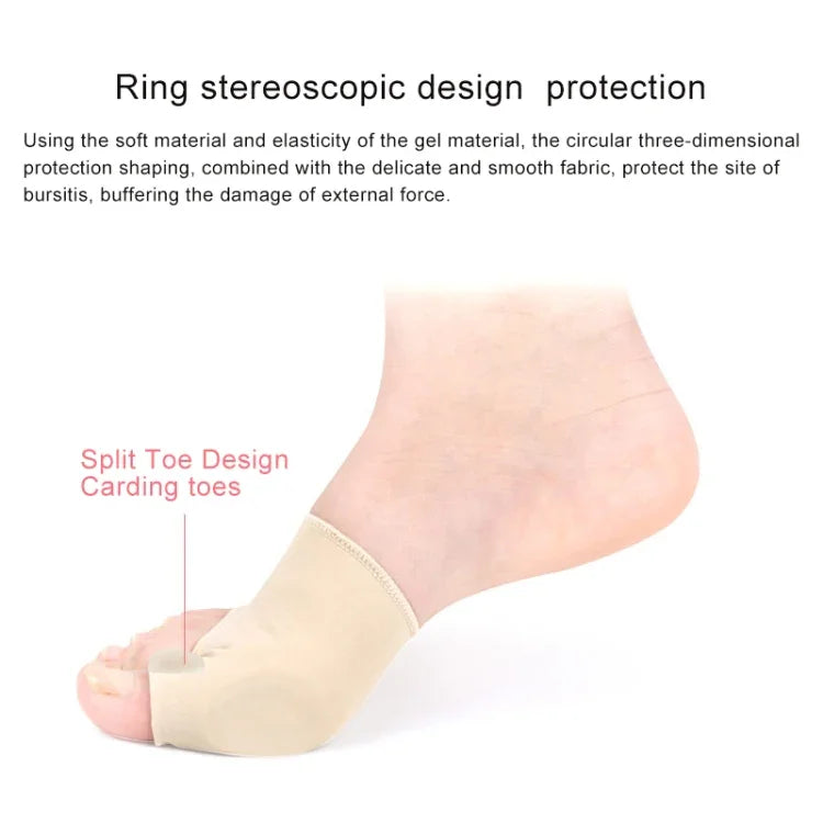 1 Par de Mangas de Correção SEBS para Hallux Valgus, Cuidado dos Pés, Anel Ortopédico para Dedão do Pé, Alívio para Homens/Mulheres, Tamanho: L