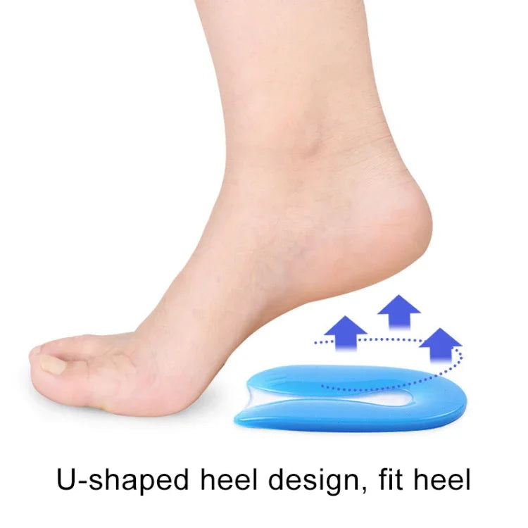 Palminha em Silicone em Forma de U para Calcanhar, Macia e Confortável com Absorção de Impactos, Tamanho: S(30-34)