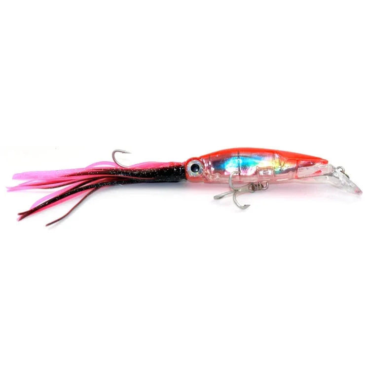 Iscas Artificiais de Pesca HENGJIA em Forma de Polvo Isco Biónico com Anzóis, Comprimento: 14 cm, Entrega de Cor Aleatória