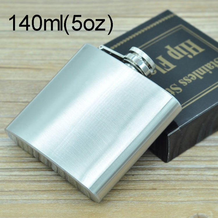 Cantil Portátil em Aço Inoxidável de 140mL (5oz) para Desporto ao Ar Livre, Casa e Viagem (com Pequeno Funil) (Prateado 140mL (5oz)), 140mL (5oz)