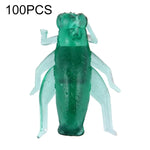 100 Unidades de Iscos Artificiais em Forma de Grilo para Pesca, Comprimento: 2cm, Forma de Grilo