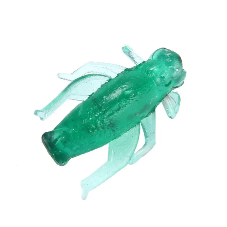 100 Unidades de Iscos Artificiais em Forma de Grilo para Pesca, Comprimento: 2cm, Forma de Grilo
