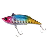 Iscas Artificiais de Plástico com Revestimento Colorido para Pesca, Popper Flutuante Topwater para Pesca, Isco para Subir Ondas de Água com Anzóis, Comprimento: 7,5 cm, 7,5 cm