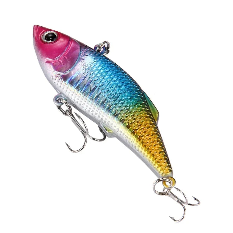 Iscas Artificiais de Plástico com Revestimento Colorido para Pesca, Popper Flutuante Topwater para Pesca, Isco para Subir Ondas de Água com Anzóis, Comprimento: 7,5 cm, 7,5 cm