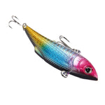 Iscas Artificiais de Plástico com Revestimento Colorido para Pesca, Popper Flutuante Topwater para Pesca, Isco para Subir Ondas de Água com Anzóis, Comprimento: 7,5 cm, 7,5 cm