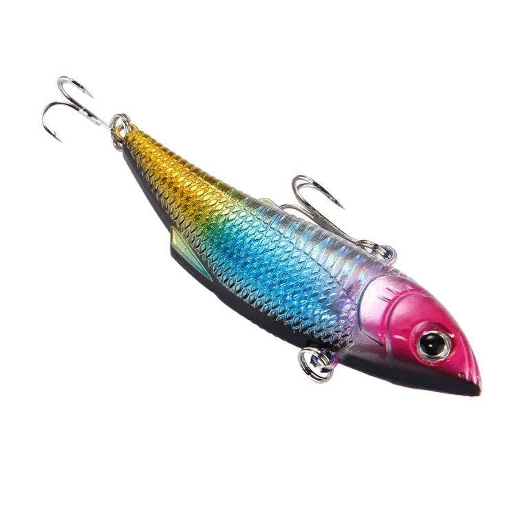 Iscas Artificiais de Plástico com Revestimento Colorido para Pesca, Popper Flutuante Topwater para Pesca, Isco para Subir Ondas de Água com Anzóis, Comprimento: 7,5 cm, 7,5 cm