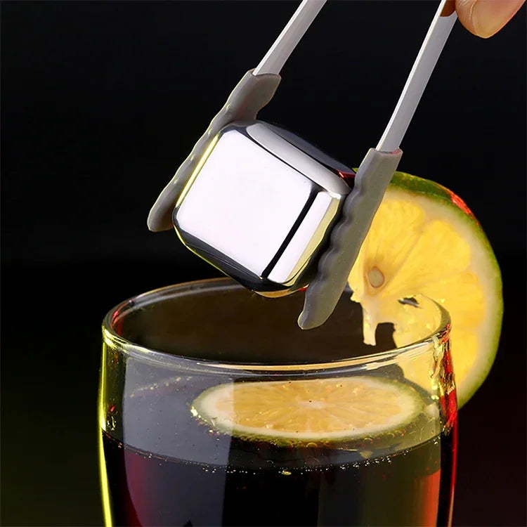 Cubos de Gelo Reutilizáveis em Aço Inoxidável para Whisky, Vodka, Licores, 1 PC