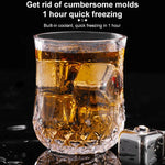 Cubos de Gelo Reutilizáveis em Aço Inoxidável para Whisky, Vodka, Licores, 1 PC
