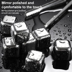 Cubos de Gelo Reutilizáveis em Aço Inoxidável para Whisky, Vodka, Licores, 1 PC