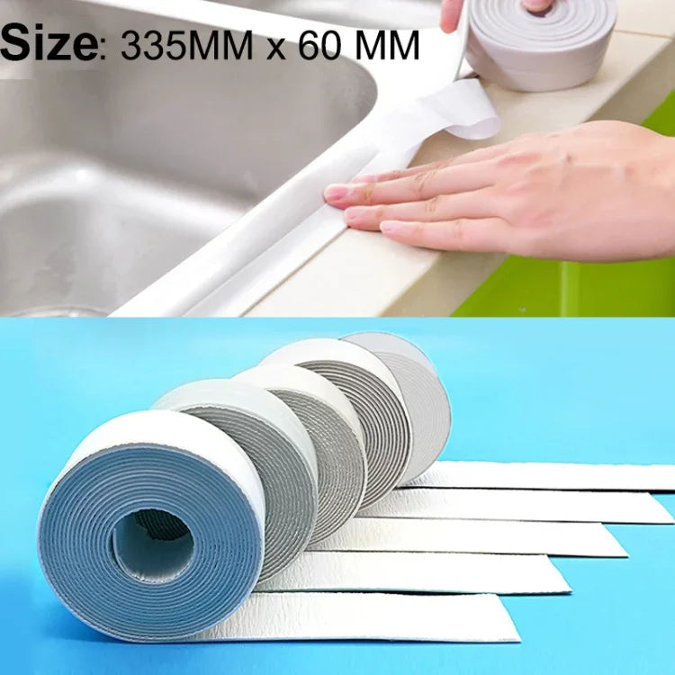 Fita Impermeável e Anti-mofo PE para Cozinha e Casa de Banho, Tamanho: 60mm x 3,35m, Fita Anti-mofo